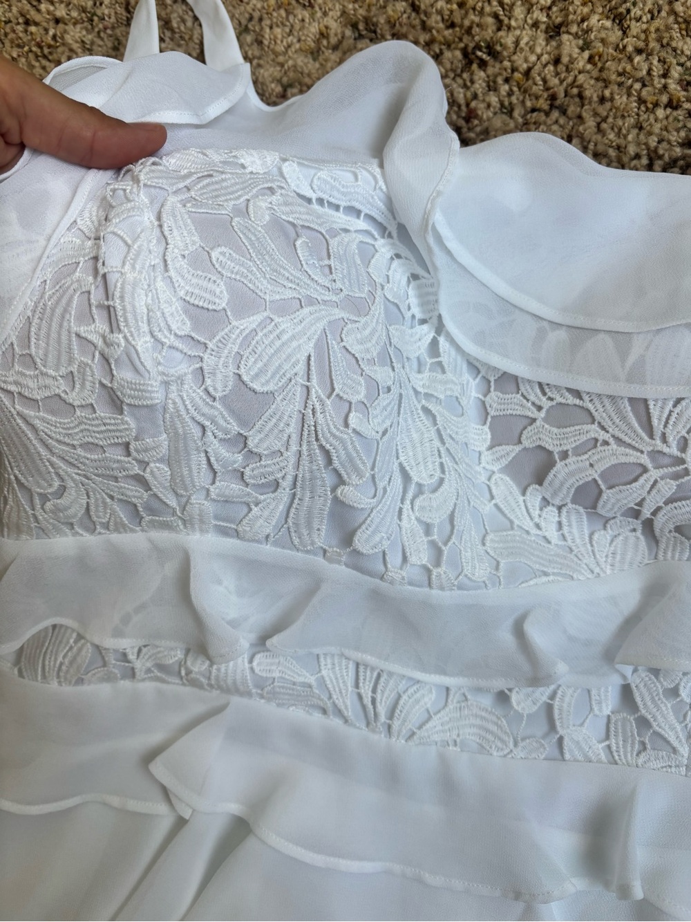 White Ruffle Tiered Top - Picture 7 of 7